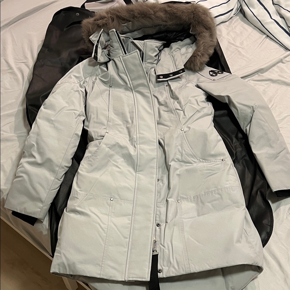 Moose Knuckles Women's Light Gray down Jacket